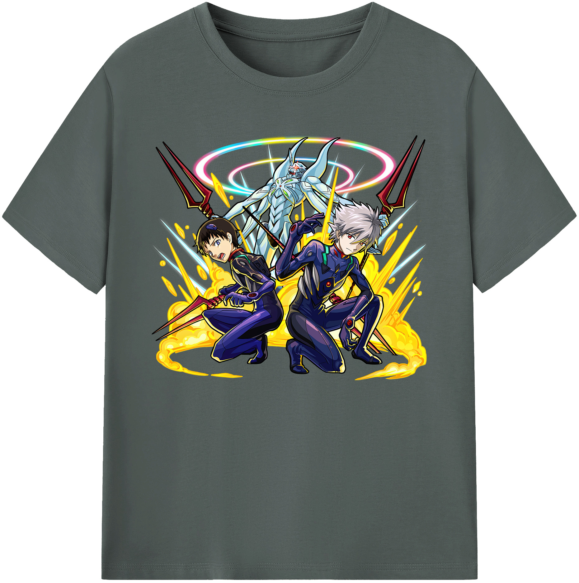 （画像用） EVA 新世紀エヴァンゲリオン 綿100％ メンズ半袖Tシャツ｜肌触りやわらか＆通気性